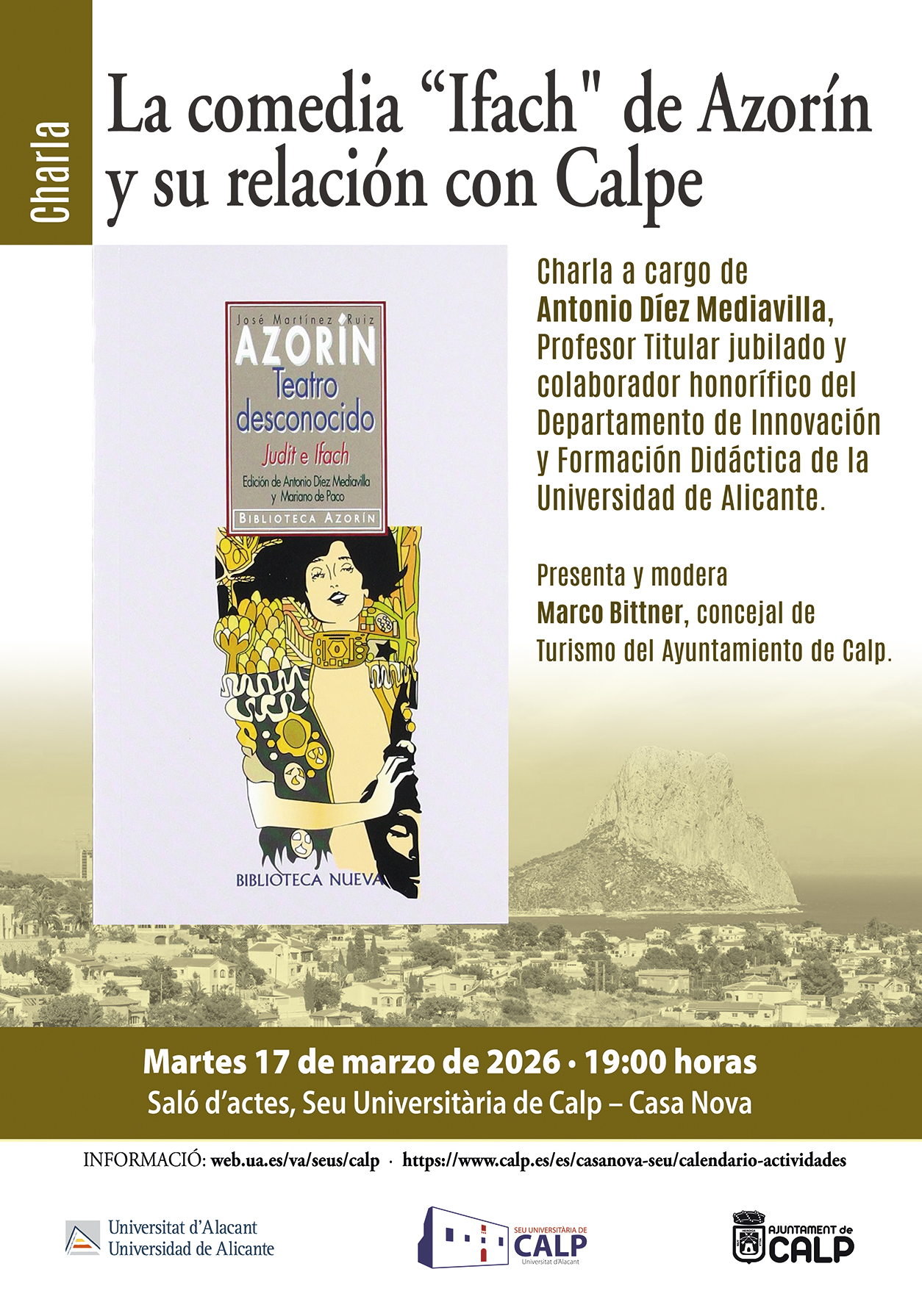 La comedia "Ifach" de Azorín y su relación con Calpe